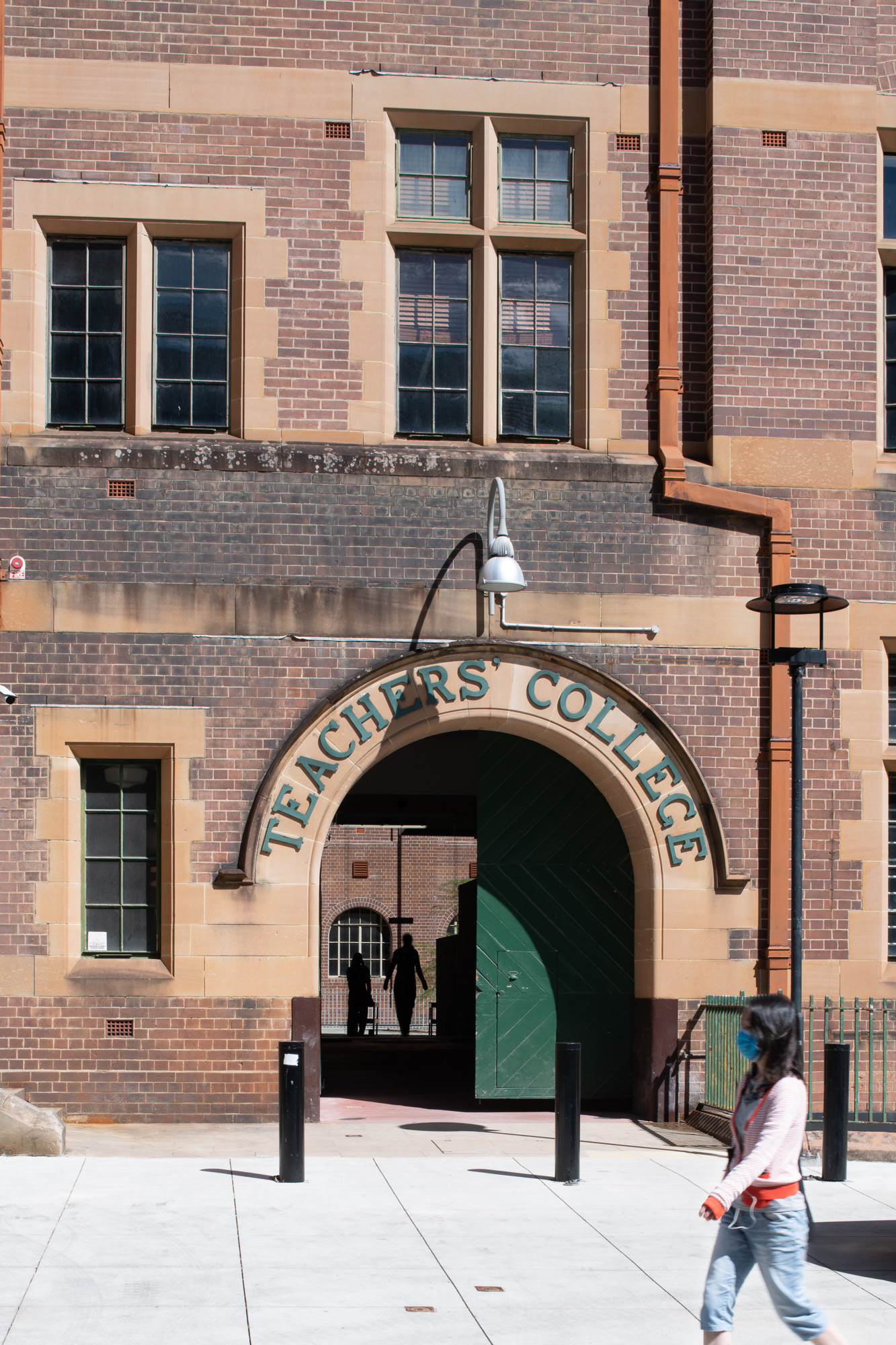 entrance to red brick building called teachers college